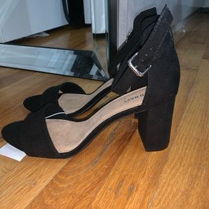3 inch black block heels
